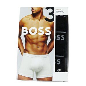 Hugo Boss 3-Pack Classic Boxer Briefs Pure Cotton Men's Underwear S NWT Black